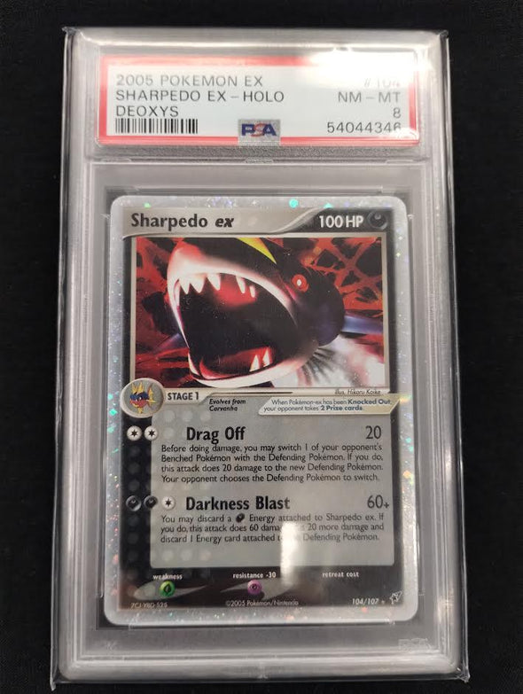 Sharpedo EX - Deoxys - Holo - PSA 8 NM -MT available at 401 Games Canada