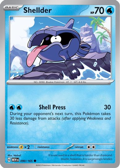 Shellder - 090/165 - Common available at 401 Games Canada
