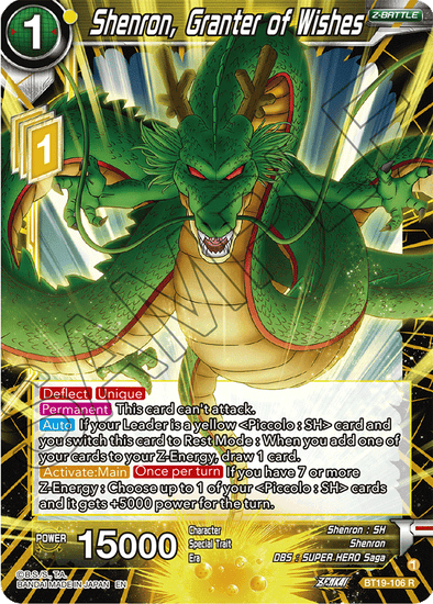 Shenron, Granter of Wishes - BT19-106 - Rare available at 401 Games Canada