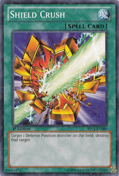 Shield Crush - BP01-EN080 - Starfoil Rare - 1st Edition available at 401 Games Canada