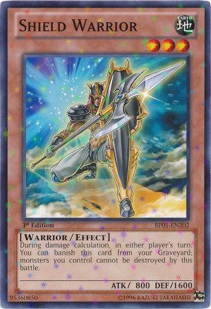 Shield Warrior - BP01-EN202 - Starfoil Rare - 1st Edition available at 401 Games Canada