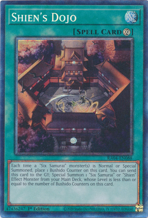 Shien's Dojo (PCR) - RA04-EN088 - Prismatic Collector's Rare - 1st Edition