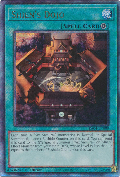 Shien's Dojo (PUR) - RA04-EN088 - Prismatic Ultimate Rare - 1st Edition