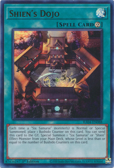 Shien's Dojo (UR) - RA04-EN088 - Ultra Rare - 1st Edition