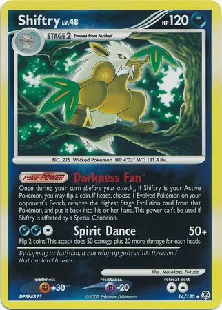 Shiftry - 14/130 - Holo Rare - Reverse Holo available at 401 Games Canada