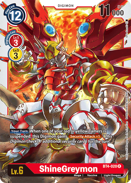 ShineGreymon - BT4-020 - Rare available at 401 Games Canada