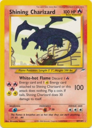 Shining Charizard - 107/105 - Shining Holo - Unlimited available at 401 Games Canada