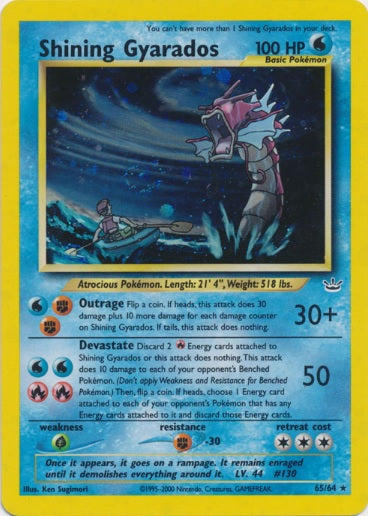 Shining Gyarados - 65/64 - Holo - Unlimited available at 401 Games Canada