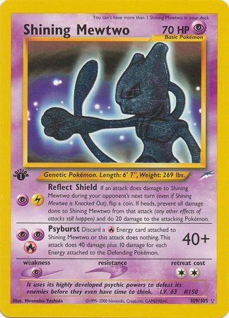 Shining Mewtwo - 109/105 - Shining Holo - 1st Edition available at 401 Games Canada