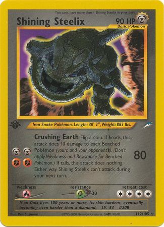 Shining Steelix - 112/105 - Shining Holo - 1st Edition available at 401 Games Canada