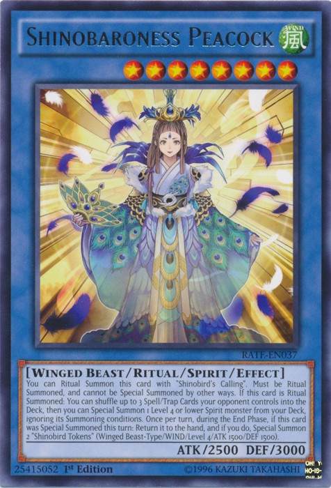 Shinobaroness Peacock - RATE-EN037 - Rare - 1st Edition available at 401 Games Canada