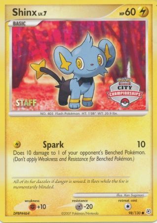 Shinx - 98/130 - Promo (Staff City Championships 2007-08) available at 401 Games Canada