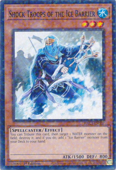 Shock Troops of the Ice Barrier - HAC1-EN037 - Duel Terminal Normal Parallel Rare available at 401 Games Canada