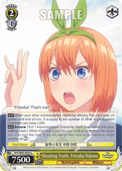 Shocking Truth, Yotsuba Nakano - 5HY/W83-E023 - Common available at 401 Games Canada