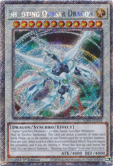 Shooting Quasar Dragon (Platinum Secret Rare) - RA04-EN158 - Platinum Secret Rare - 1st Edition
