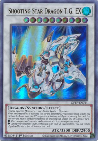 Shooting Star Dragon T.G. EX - GFTP-EN044 - Ultra Rare - 1st Edition available at 401 Games Canada