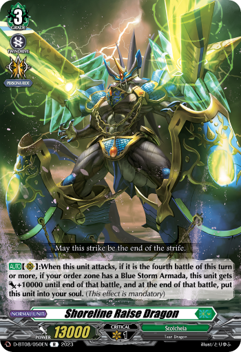 Shoreline Raise Dragon - D-BT08/050 - Rare available at 401 Games Canada