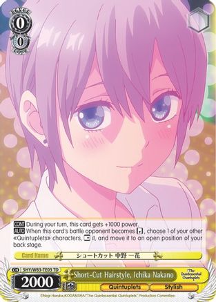 Short-Cut Hairstyle, Ichika Nakano - 5HY/W83-TE03 - Trial Deck available at 401 Games Canada