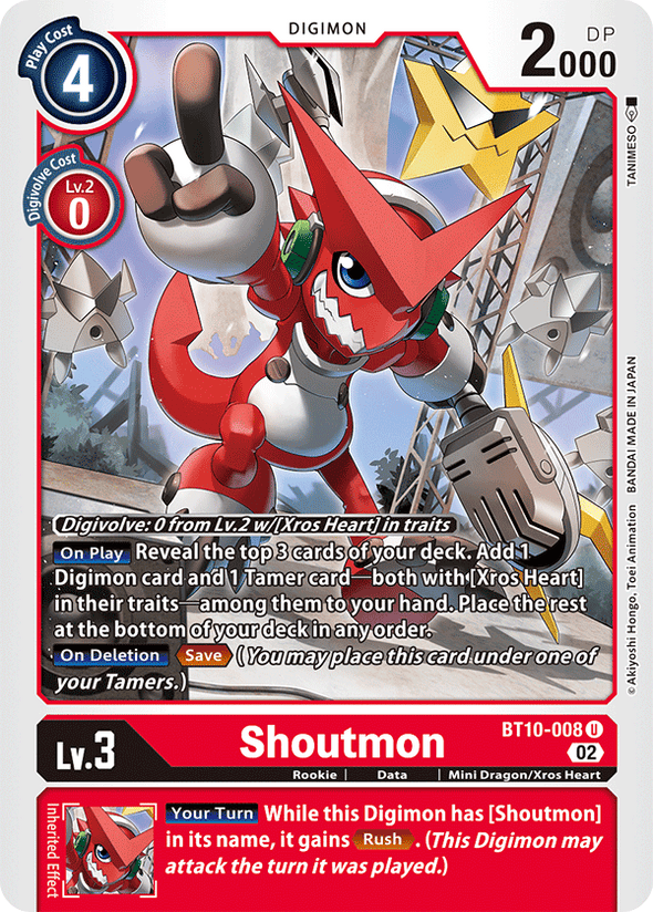 Shoutmon - BT10-008 - Uncommon available at 401 Games Canada