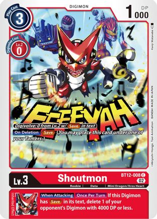 Shoutmon - BT12-008 - Common available at 401 Games Canada