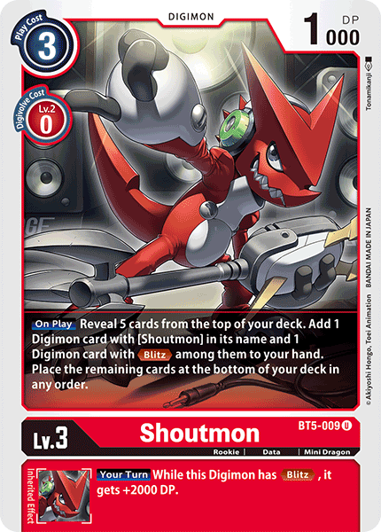 Shoutmon - BT5-009 - Uncommon available at 401 Games Canada