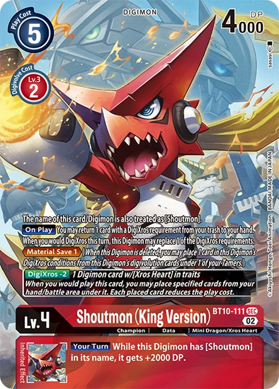 Shoutmon (King Version) (Alternate Art) - BT10-111 - Secret Rare available at 401 Games Canada