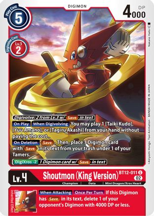 Shoutmon (King Version) - BT12-011 - Uncommon available at 401 Games Canada