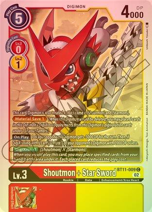 Shoutmon + Star Sword (Foil) - BT11-009 - Common available at 401 Games Canada