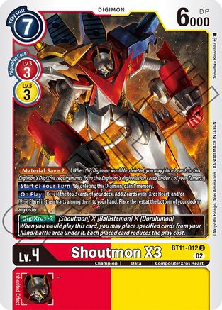 Shoutmon X3 - BT11-012 - Uncommon available at 401 Games Canada