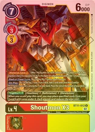 Shoutmon X3 (Foil) - BT11-012 - Uncommon available at 401 Games Canada