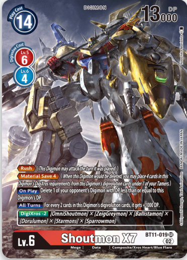 Shoutmon X7 (Alternate Art) - BT11-019 - Super Rare available at 401 Games Canada