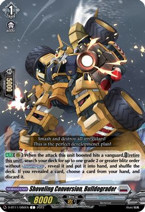 Shoveling Conversion, Bulldograder - D-BT11/080EN - Common available at 401 Games Canada