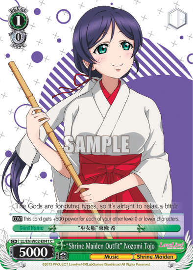 "Shrine Maiden Outfit" Nozomi Tojo - LL/EN-W02-E041 - Common available at 401 Games Canada