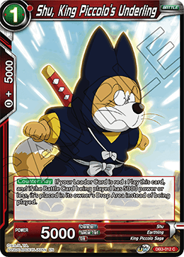 Shu, King Piccolo's Underling - DB3-012 - Common available at 401 Games Canada