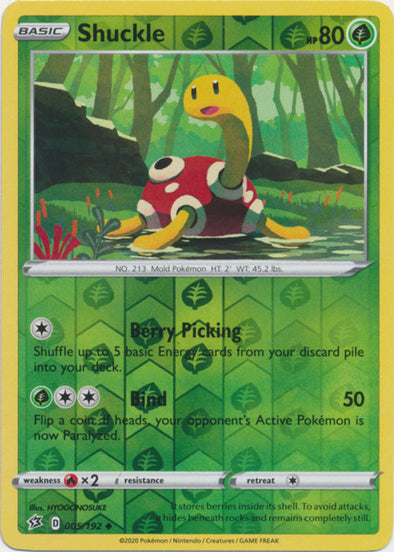 Shuckle - 005/192 - Uncommon - Reverse Holo available at 401 Games Canada