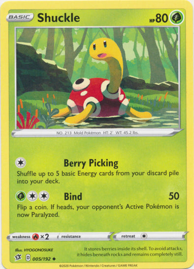 Shuckle - 005/192 - Uncommon available at 401 Games Canada