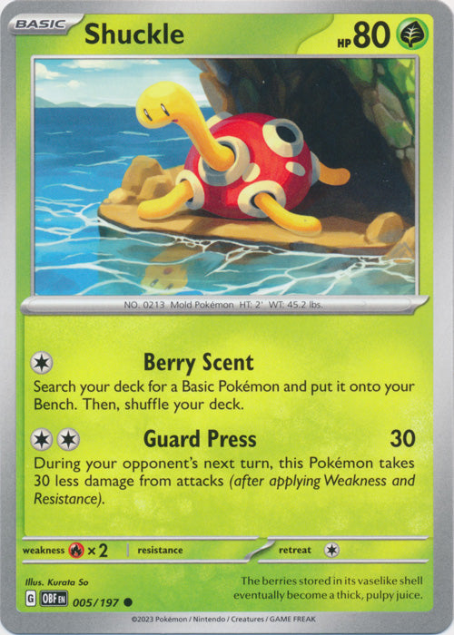 Shuckle - 005/197 - Common available at 401 Games Canada