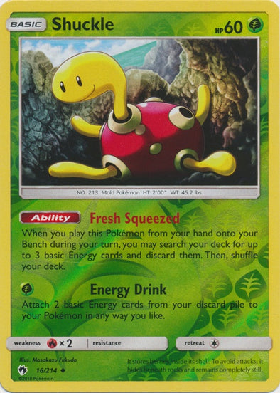 Shuckle - 16/214 - Uncommon - Reverse Holo available at 401 Games Canada