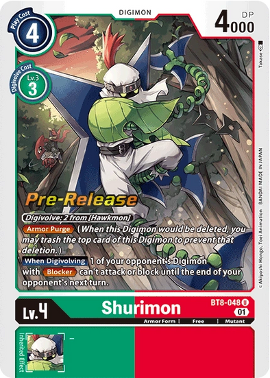 Shurimon - BT8-048 - Uncommon - Pre-Release Promo available at 401 Games Canada