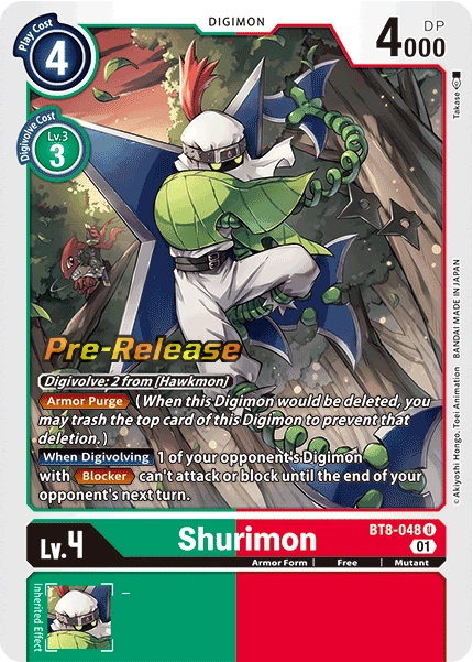 Shurimon - BT8-048 - Uncommon - Pre-Release Promo available at 401 Games Canada