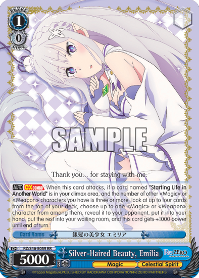 Silver-Haired Beauty, Emilia - RZ/S46-E059 - Double Rare available at 401 Games Canada