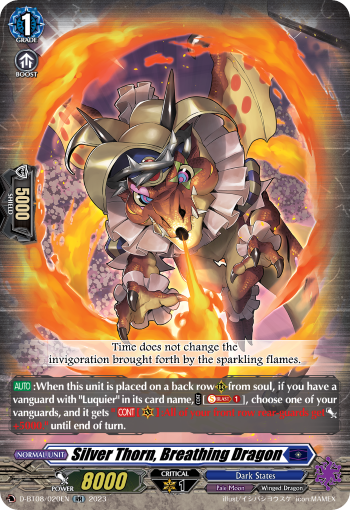 Silver Thorn, Breathing Dragon - D-BT08/020 - Double Rare available at 401 Games Canada