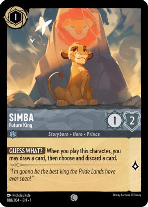 Simba (Future King) - 188/204 - Common available at 401 Games Canada