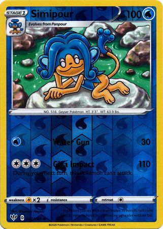simipour pokemon card 401 Games Canada - Simipour - 042/189 - Uncommon