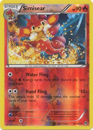 Simisear - 24/162 - Rare - Reverse Holo available at 401 Games Canada