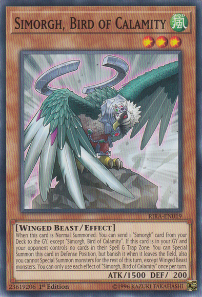 Simorgh, Bird of Calamity - RIRA-EN019 - Common - 1st Edition available at 401 Games Canada