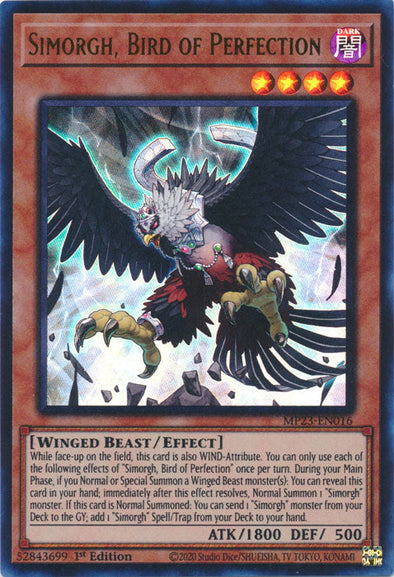 Simorgh, Bird of Perfection - MP23-EN016 - Ultra Rare - 1st Edition available at 401 Games Canada