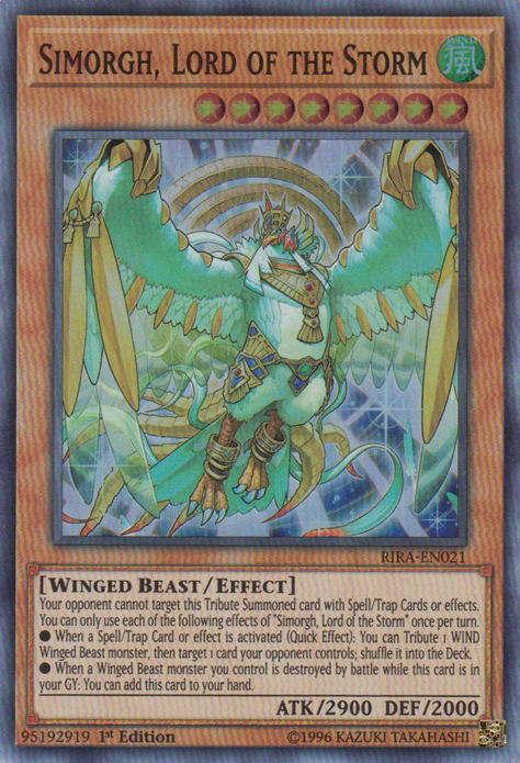 Simorgh, Lord of the Storm - RIRA-EN021 - Super Rare - 1st Edition available at 401 Games Canada