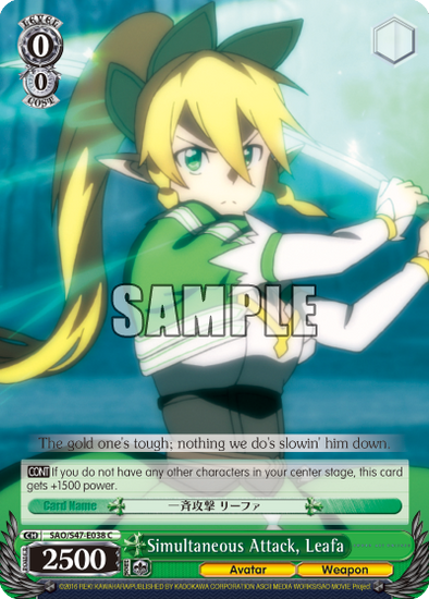 Simultaneous Attack, Leafa - SAO/S47-E038 - Common available at 401 Games Canada