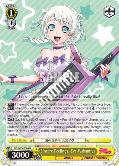 Sincere Feelings, Eve Wakamiya - BD/W73-E009 - Uncommon available at 401 Games Canada